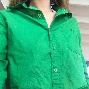 Green button up